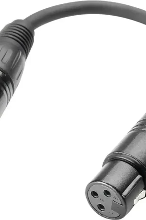 Réduction Adam Hall Cables 3 STAR DGF 0020 - Adaptateur DMX XLR mâle 5 points vers XLR femelle 3 points 0,2 m
