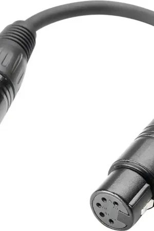 Vente Directe Adam Hall Cables 3 STAR DHM 0020 - Adaptateur DMX XLR femelle 5 points vers XLR mâle 3 points 0,2 m