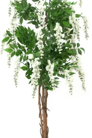 EUROPALMS Wisteria, plante artificielle, blanc, 180cm Satisfait Ou Remboursé