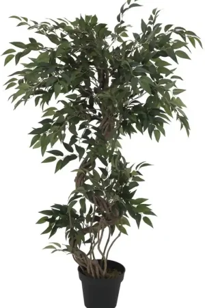 Dernier Modèle EUROPALMS Ficus multiple tronc spiralé, plante artificielle, vert, 130cm