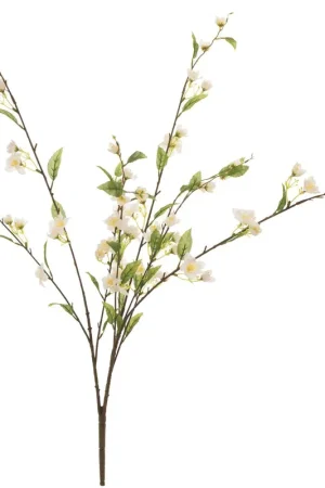 EUROPALMS Cerisier en spray, artificiel, blanc, 60cm Solde