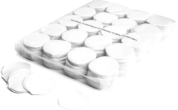 Prix Réduit Magic FX Slowfall confetti pétales de rose Ø 55mm - Blanc 1kg