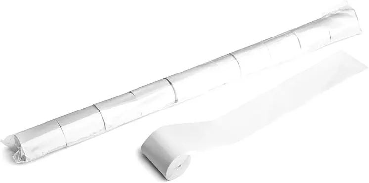 Magic FX serpentins de stade 20m x 5cm - blanc Seulement Aujourd’hui