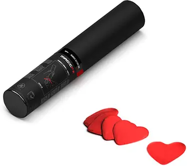 Magic FX Handheld Confetti Hearts Cannon S 28cm - Red Prix Réduit