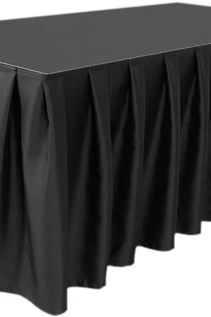 Offre Spéciale WENTEX Jupe de scène MCS 300 g/m² Noir - 620 x 40 cm (L x H) - plissée