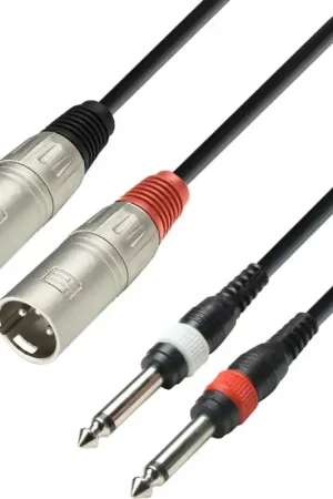 Adam Hall Cables K3 TMP 0100 - Câble audio 2 connecteurs XLR sur 2 Satisfait Ou Remboursé