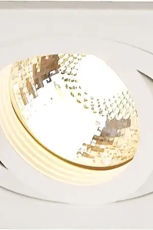 Expédié Aujourd’hui SLV NEW TRIA 78, encastré de plafond intérieur, simple, carré, blanc, GU10/QPAR51, 50W max -B-Stock-
