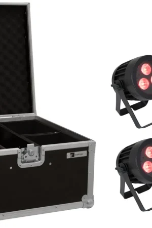EUROLITE Set 4x LED IP PAR 3x9W SCL Spot + Etui Quantité Limitée