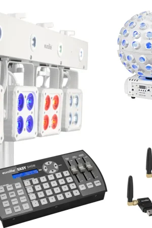 Commander Maintenant EUROLITE Set LED KLS-180 wh + LED B-40 wh + USB QuickDMX + Easy Show