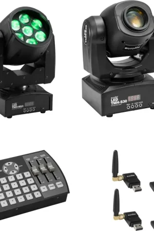 EUROLITE Set 2x LED TMH-W63 + 2x LED TMH-S30 + USB QuickDMX + Easy Show Nouveauté