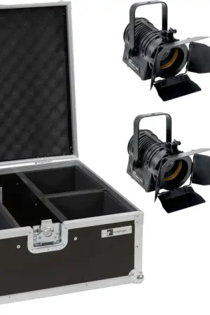 Dernière Chance EUROLITE Set 4x LED THA-20PC TRC Theater-Spot bk + Case
