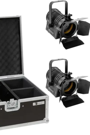 Super Prix EUROLITE Set 4x AKKU THA-20PC TRC Theater-Spot bk + Case