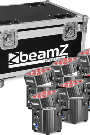Prix Choc beamZ Pro BBP60 Uplighter Set, 6 pièces dans Flightcase avec chargeur