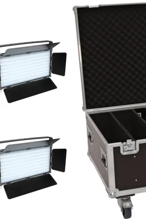 Bon Marché EUROLITE Set 4x LED PLL-480 QCL Panel + Case