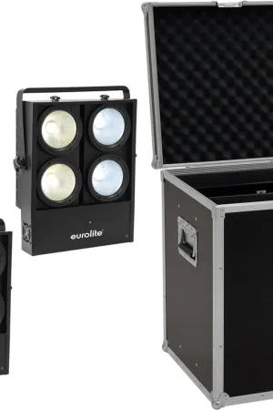 Populaire EUROLITE Set 2x Audience Blinder 4x100W LED COB CW/WW + Case
