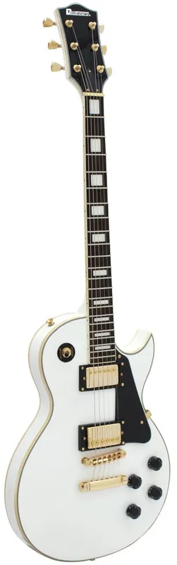 DIMAVERY LP-520 E-Guitar, blanc/or Bon Plan