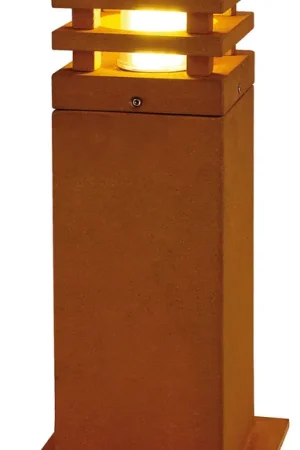 SLV RUSTY® 40, borne extérieure, fonte rouillée, E27, 11W max, IP55 Seulement Aujourd’hui