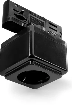 Eutrac 3 Phases Socle Multi Adaptateur, Bus de données Option, noir Dernier Modèle