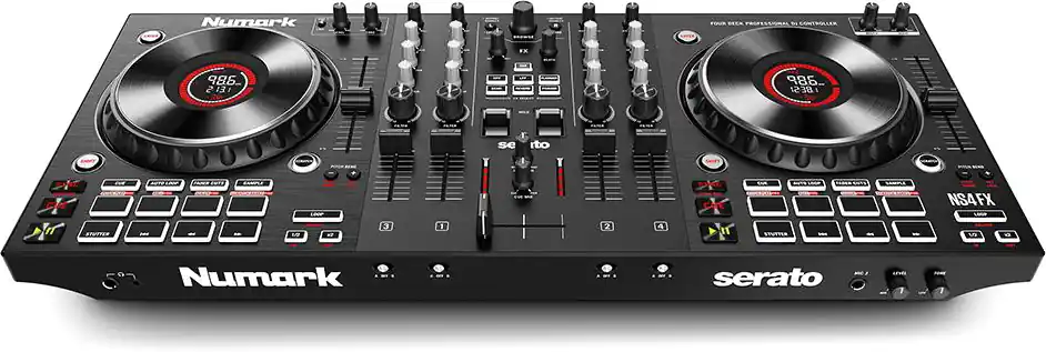 Expédition Rapide Contrôleur DJ Numark NS4FX Professioneller à 4 platines