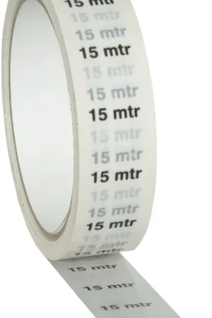 Marque SHOWGEAR Ruban marqueur / indicateur blanc « 15 m » - 25 mm / 33 m