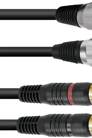 OMNITRONIC Câble adaptateur 2xXLR(M)/2xRCA 1.0m bk Bon Marché