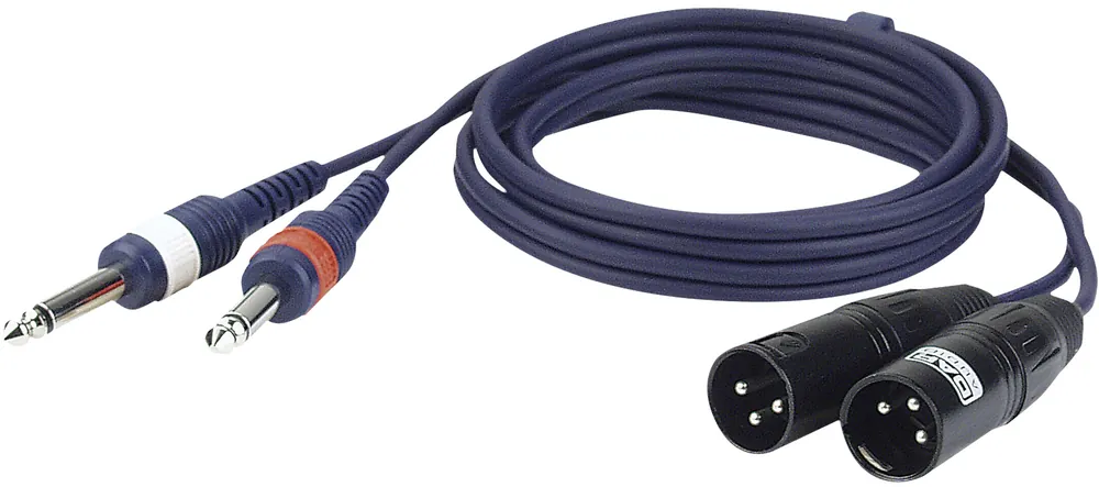 DAP-Audio FL44 - 2 prises jack mono L/R asymétriques vers 2 XLR/M 3P 1,5 m Retour Gratuit