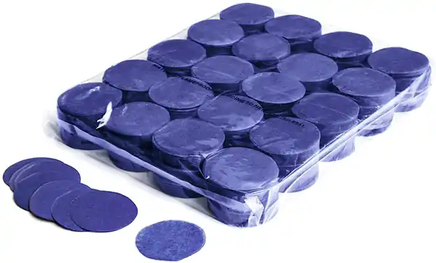 Nouveauté Magic FX Slowfall confettis ronds Ø 55mm - Bleu foncé 1kg