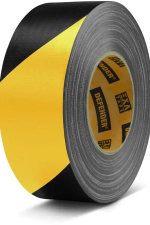 Marque Defender EXA-TAPE® BY 50 BULK - Ruban adhésif en tissu de qualité supérieure BULK | noir/jaune