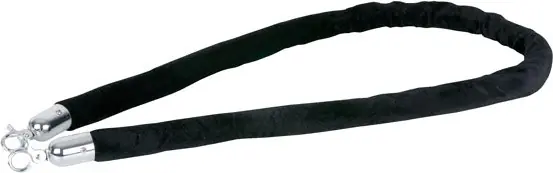 Livraison Express Showgear Velvet Rope Silver Hook Noir