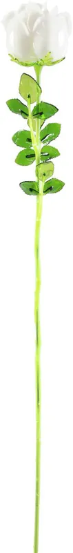 Dernier Modèle EUROPALMS Rose en cristal, blanc, fleur artificielle, 81cm 12x