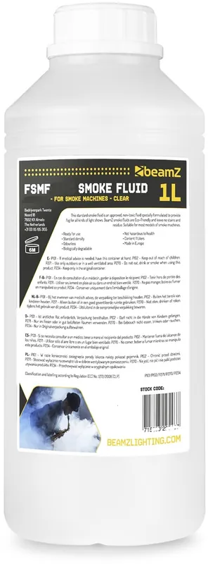 beamZ FSMF1UHD Smoke Fluid 1L Ultra-High-Density Retour Gratuit