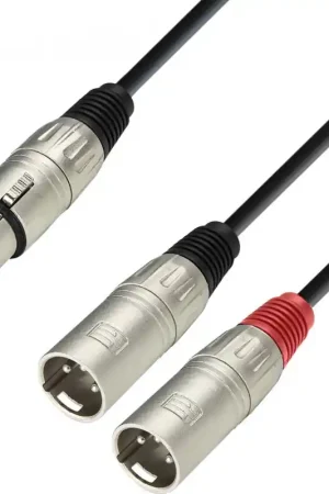 Pas Cher Adam Hall Cables K3 YFMM 0100 - Câble audio embase XLR sur 2