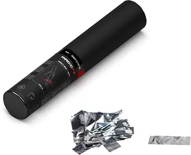 Commande En Gros Magic FX Handheld Confetti Cannon S 28cm - Argent Métallique