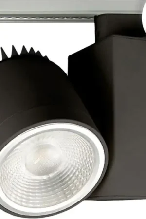 Affaire À Saisir ISOLED Projecteur pour rail 3 allumages, focalisable, 30W, 30°-50°, noir mat, blanc neutre -B-Stock-