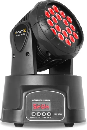 Soldes beamZ MHL108MK3 Mini Moving Head 18x 3W 3-in-1 RGB LEDs -B-Stock-