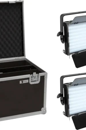 EUROLITE Set 2x LED PLL-480 QCL Panel + Case Quantité Limitée