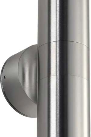 Authentique SLV ASTINA, applique extérieure, alu brossé, GU10/TCR50-SE, 2x 11W max, IP44