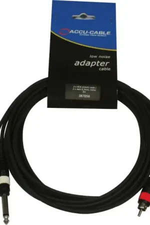 Prix Choc AC-2R-2J6M/3 2x RCA m to 2x 6,3 jack mon