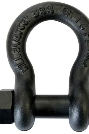 Manille Riggatec avec écrou et goupille fendue, noir mat, 3/4" 4,75 t Expédition Rapide
