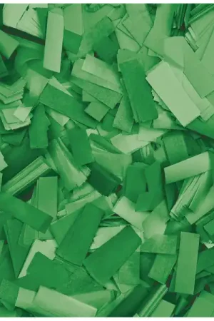 Petit Prix SHOWGEAR Confetti - Rectangle vert, 55 x 17 mm, 1 kg, ignifuge et biodégradable