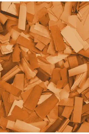 Expédition Rapide SHOWGEAR Confetti - Rectangle Orange, 55 x 17 mm, 1 kg, ignifuge et biodégradable