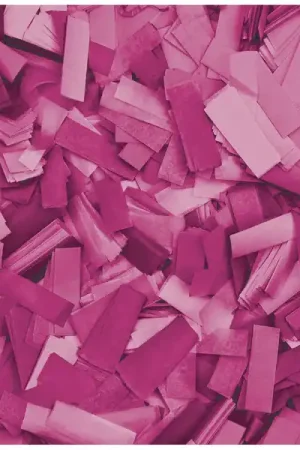 Nouveauté SHOWGEAR Confetti - Rectangle rose, 55 x 17 mm, 1 kg, ignifuge et biodégradable