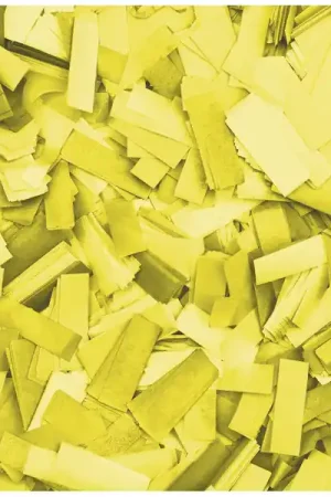 SHOWGEAR Confetti - Rectangle jaune, 55 x 17 mm, 1 kg, ignifuge et biodégradable Dernière Chance