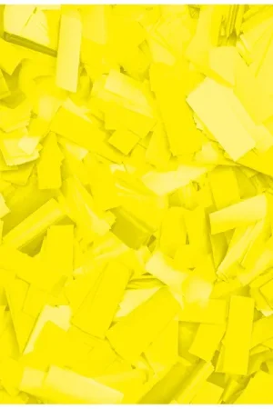 Petit Prix SHOWGEAR Confettis fluo - Rectangle Jaune fluo, 55 x 17 mm, 1 kg, ignifugés