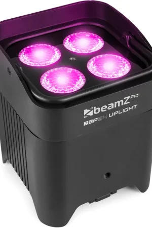 Dernière Chance beamZ Pro BBP54 Battery Uplight Par 4x 12W IP65