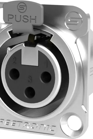 Châssis SEETRONIC XLR 3P - femelle Contacts argentés - boîtier nickelé Acheter En Ligne
