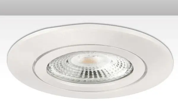 Prix Promo ISOLED Collerette d'encastrement ronde orientable pour source GU10/MR16, blanc -B-Stock-