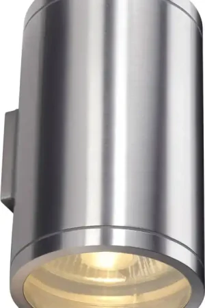 SLV ROX UP/DOWN, applique extérieure, alu brossé, GU10/QPAR111, 2x 50W max, IP44 -B-Stock- Petit Prix