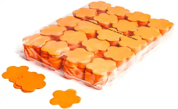 Bon Marché Magic FX Slowfall confetti fleurs Ø 55mm - Orange 1kg