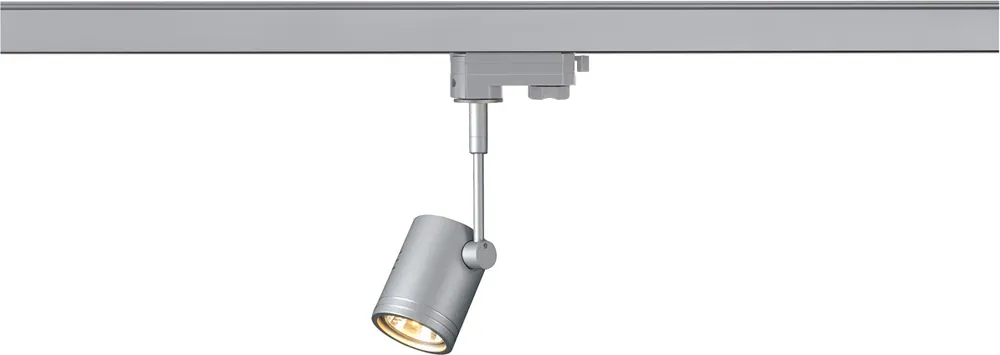 Haute Qualité SLV BIMA, spot pour rail 3 allumages, intérieur, simple, gris argent, GU10/QPAR51, 50W max